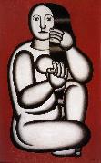Fernard Leger The female nude on the red background oil painting artist